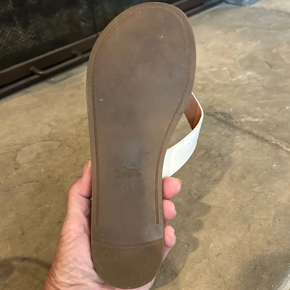 Coach Slip on Leather Sandals. Size 6.5 - Picture 6 of 7